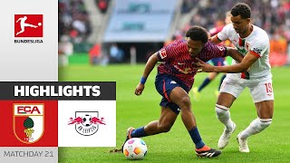 Leipzig Challenged In Intense Battle | FC Augsburg — RB Leipzig | Highlights MD 21 Buli 23/24