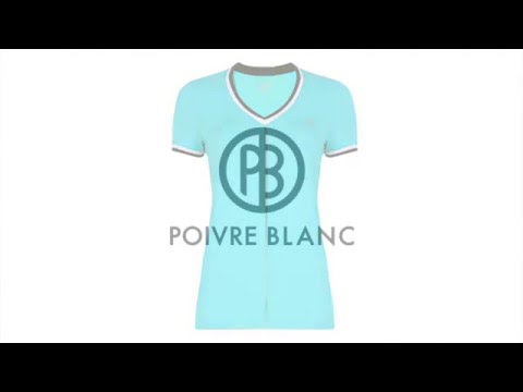 POIVRE BLANC Womens Tennis T Shirt In Lake Blue