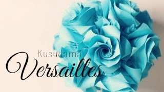 origami instructions flower aquilegia Ball/ Kusudama HD) (Krystyna Origami Burczyk Versailles