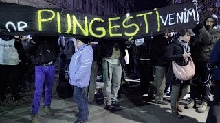 # Protest de solidarizare cu sătenii din Pungeşti care au fost bătuţi şi arestaţi pentru că s-au opus proiectului de exploatare a gazelor de şist iniţiat de compania Chevron.
# Piaţa Universităţii, Bu