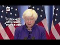 Yellen meets Chinese counterpart ahead of Biden meeting with Xi  - 01:37 min - News - Video