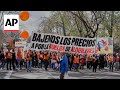 Thousands march through Madrid demanding action to reduce costs of rental property