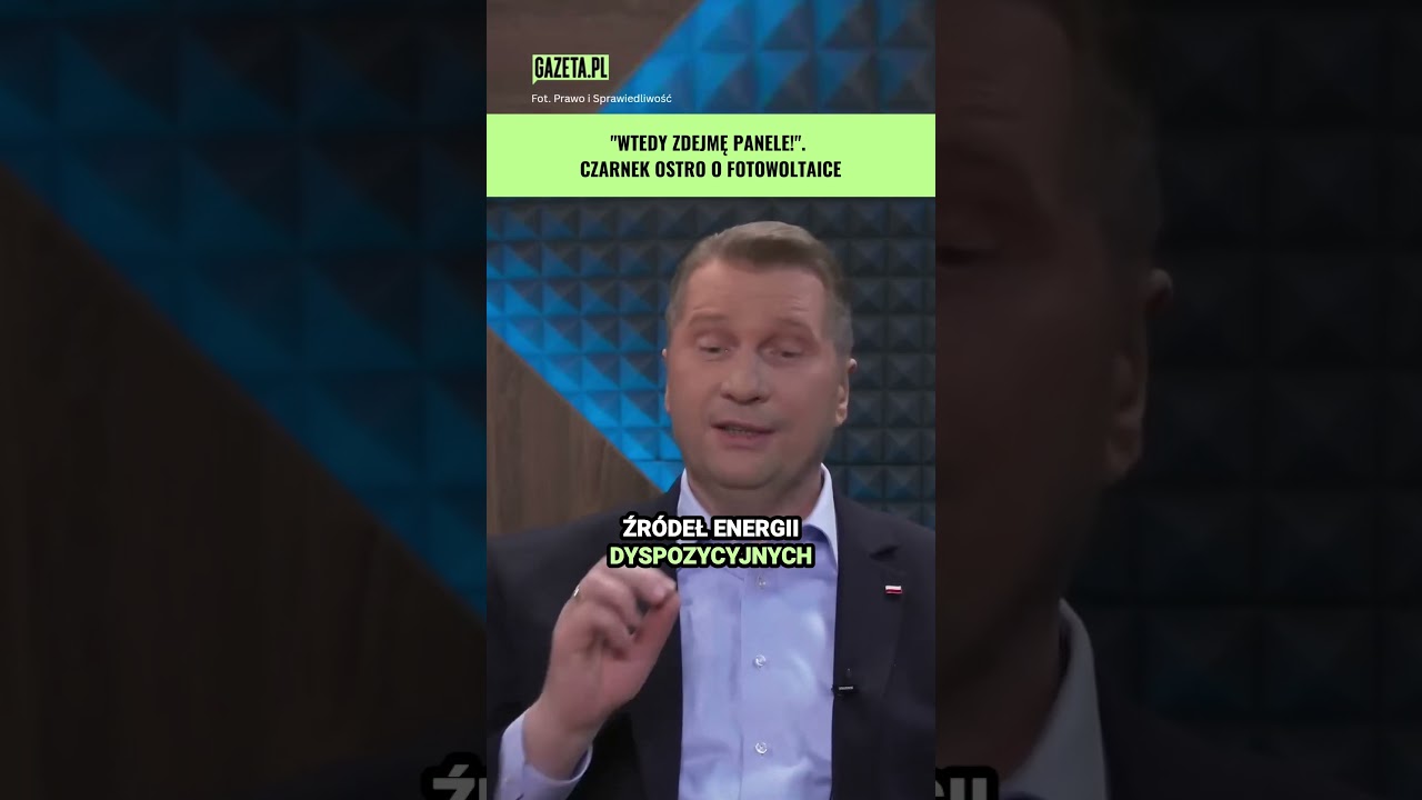 Czarnek o fotowoltaice: To jest skandal, iż ludziom się to wciska #shorts