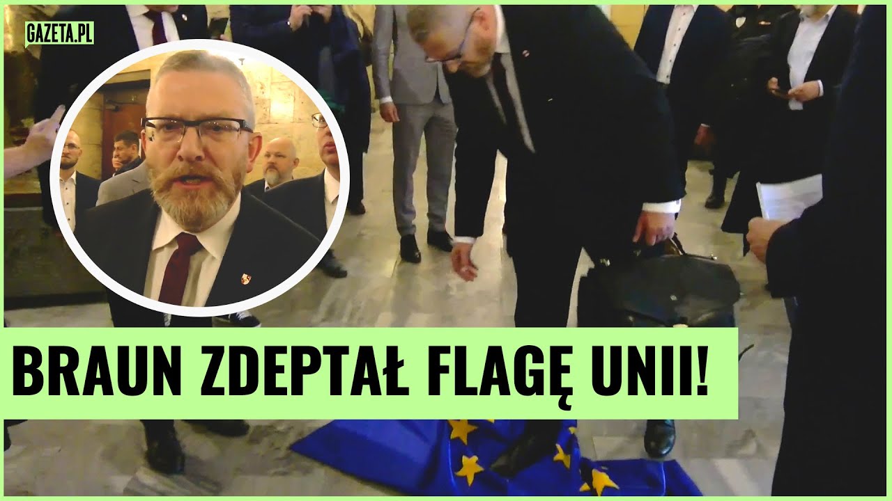 Braun&#39;s outrageous behavior! He wiped his boots on the Union flag!