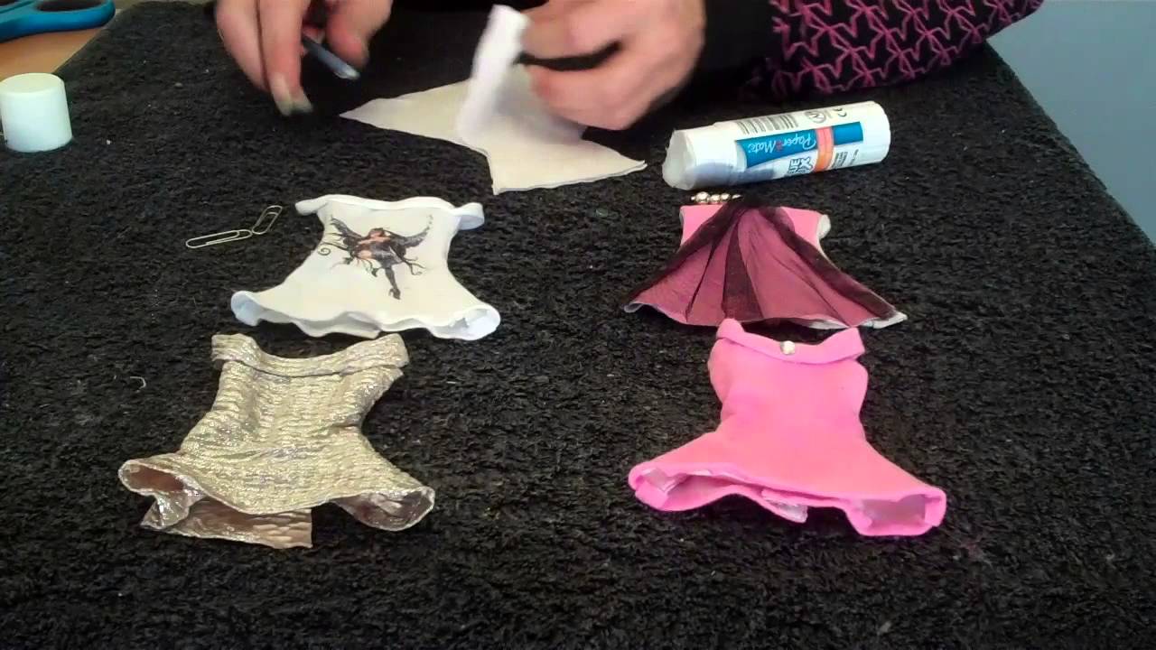 How To Make Doll Clothes Dress Youtube