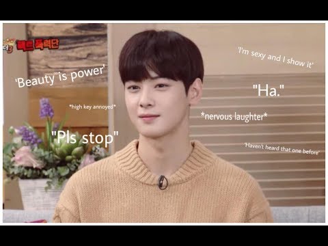 cha eunwoo being praised for his beautifulness for 3 minutes straight.