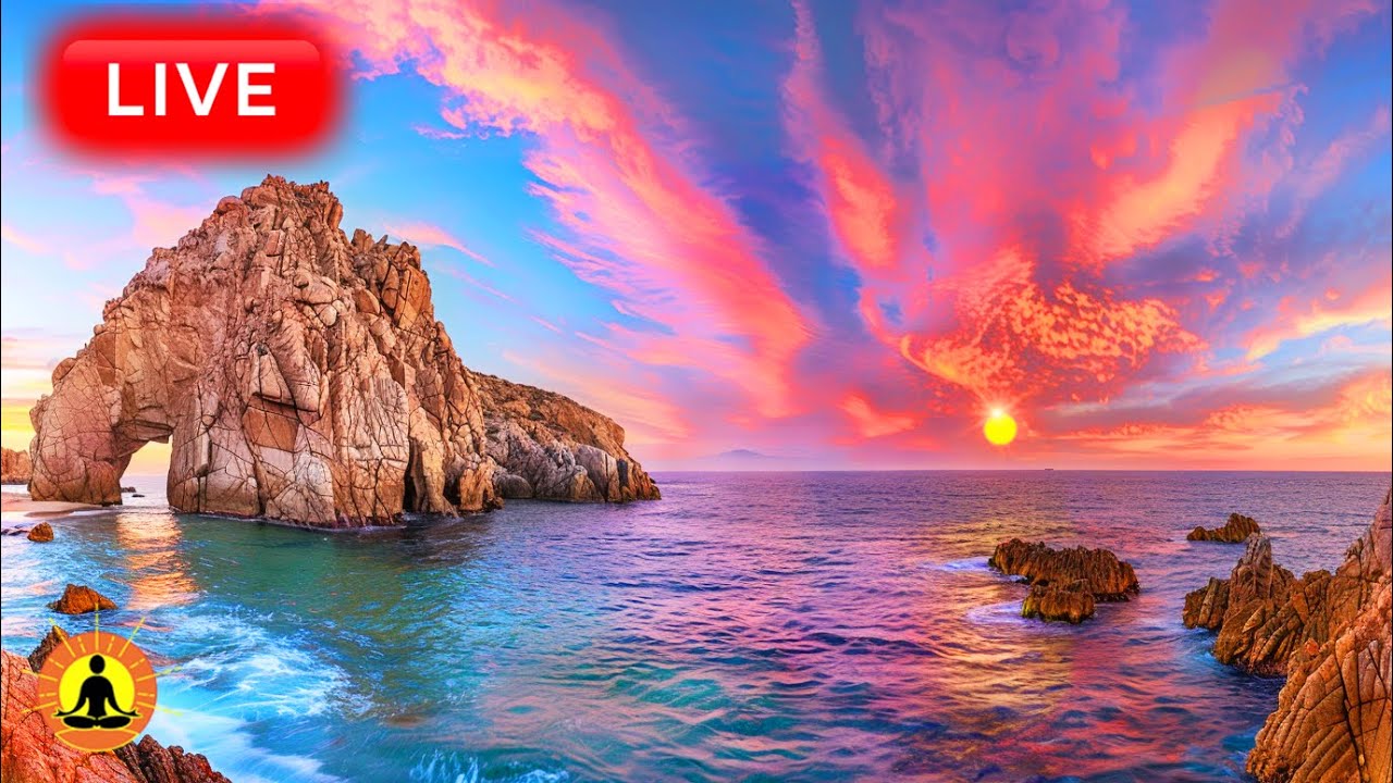 🔴 Soothing Sunset Meditation Music 24/7: Healing Frequency for Peaceful Sleeping | Stop Overthinking