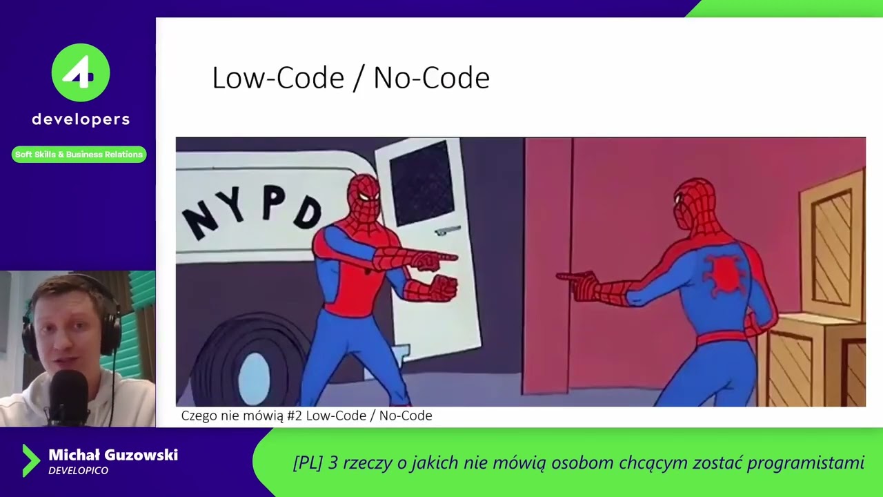 4Developers 2022: Michał Guzowski - 3 rzeczy, o jakich nie mówią osobom chcącym zostać programistami