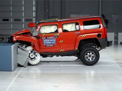 Видео краш-теста Hummer H3 с 2005 года