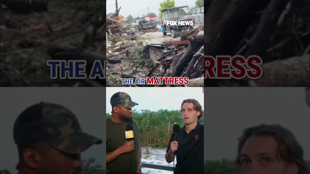 Texas man trapped inside by floodwaters reveals moment he knew 911 couldn't help him #shorts