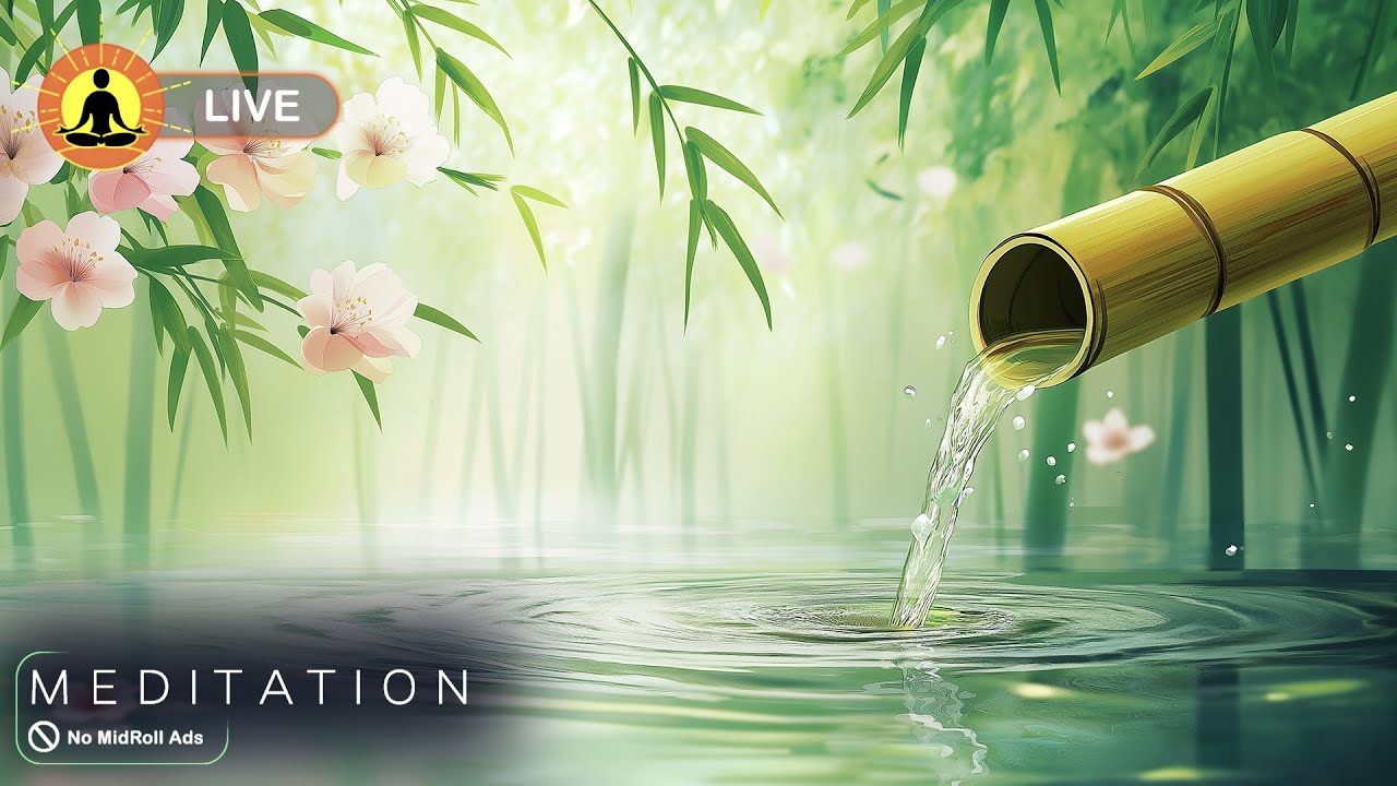 🔴 Healing Spa Meditation with Water Sounds 24/7 🪷3348 - Calming Music to Eliminate Stress & Anxiety