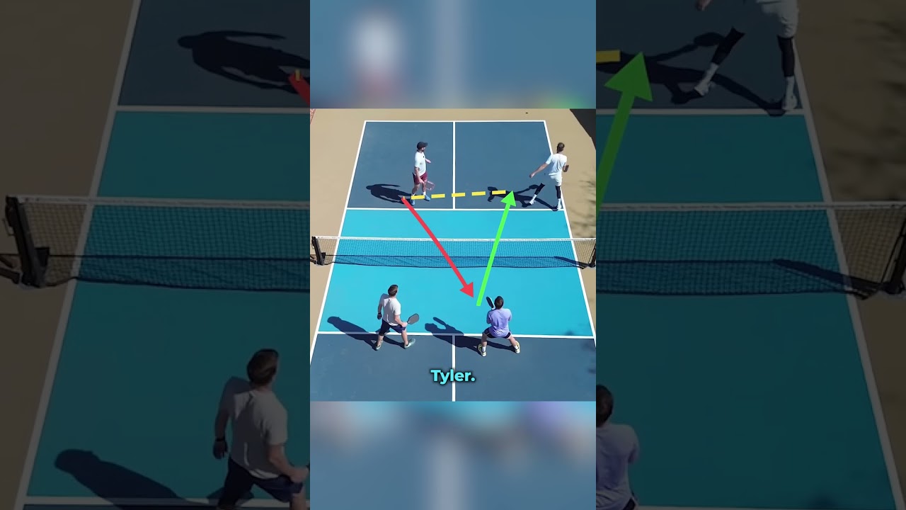 Dink across. Attack in front. #pickleball