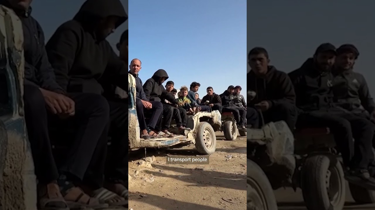 Gaza driver restores war-damaged vehicle to transport Palestinians