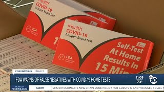 FDA warns of false negatives with at-home COVID-19 tests