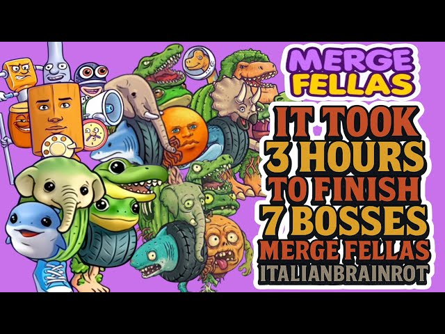 IT TOOK 3 HOURS TO FINISH 7 BOSSES Gameplay Merge fellas italianbrainrot #gaming