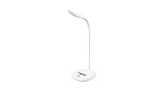 Pratinjau video produk TaffLED Lampu Meja Belajar Desk Lamp Rechargeable 14 LED White Light - T301