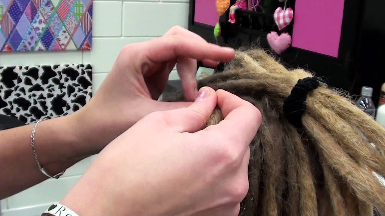 Dreadlocks Tutorial Work Away Loose Hairs In Your Natural Dreads Youtube 