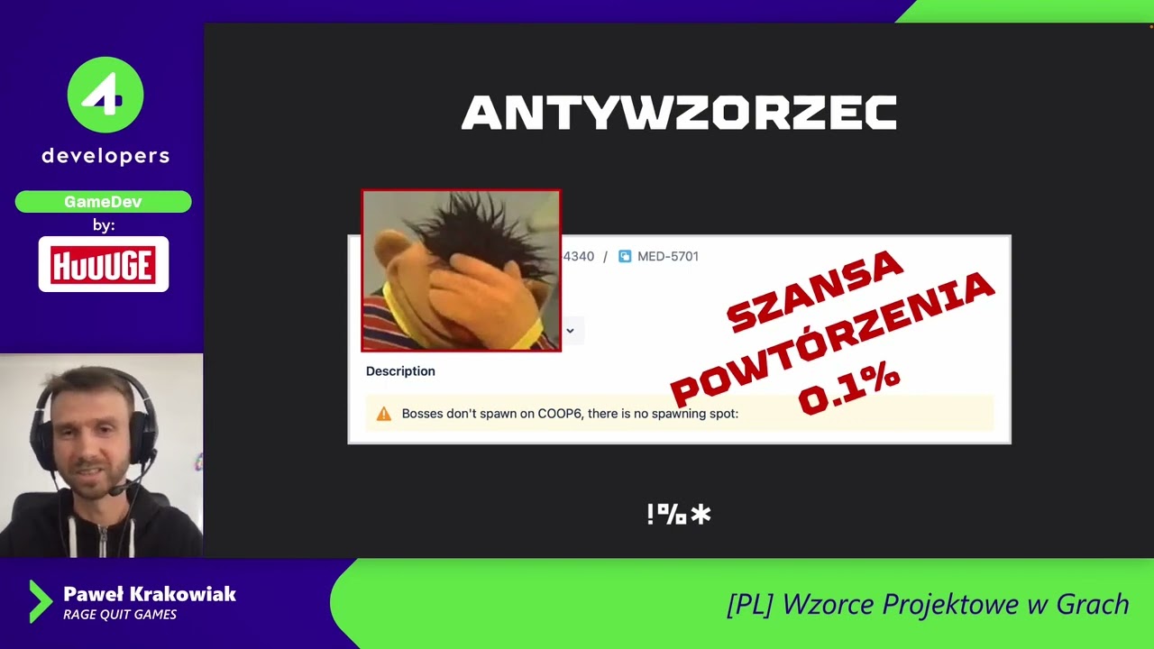 4Developers 2022: Paweł Krakowiak — Wzorce Projektowe w Grach