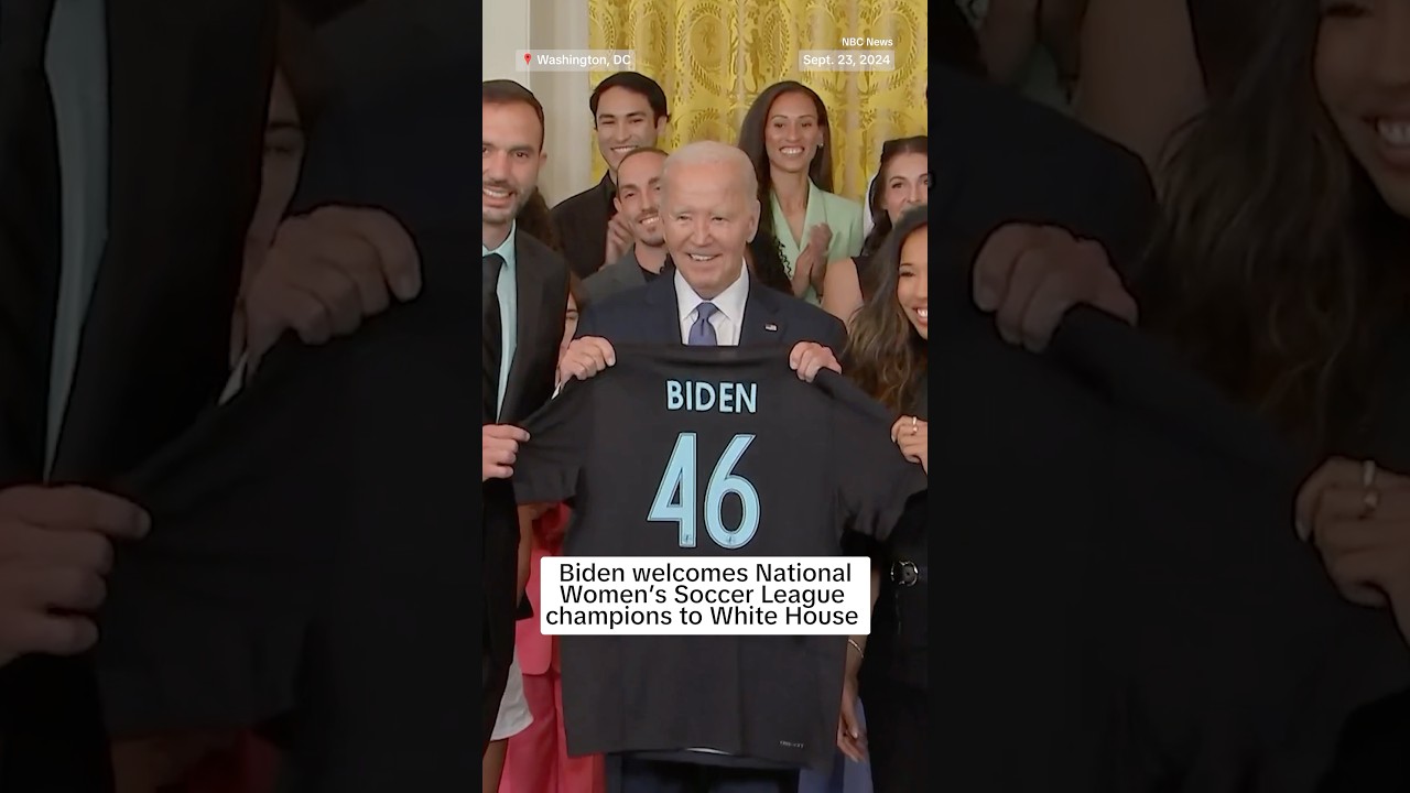 Biden welcomes National Women's Soccer League champions to White House
