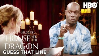 Steve Toussaint & Eve Best Play Guess That Line | House Of The Dragon | HBO