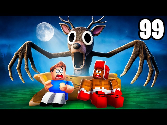 😱 МЫ ЖИЛИ 99 ДНЕЙ В ДИКОМ ЛЕСУ! ЭТО БЫЛ УЖАС В РОБЛОКС!