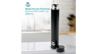 One Two Cups Botol Minum Thermos Stainless Steel Coffee Cup 280ml - AQW575 - Black - 1