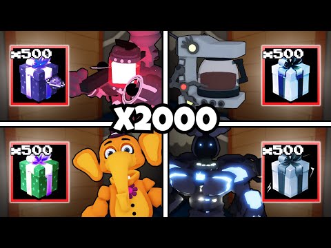 Ich habe 2000 Geschenke geöffnet und bekommen? (Five Nights TD)