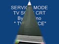 TV SONY CRT SERVICE MODE