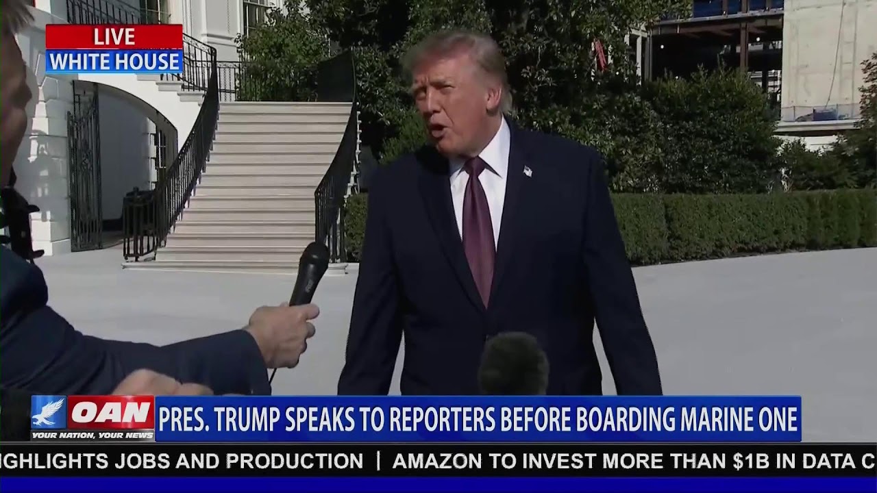 LIVE: PRES TRUMP SPEAKS TO REPORTERS BEFORE BOARDING MARINE ONE