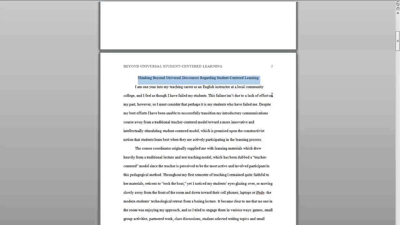 blogger.com Sample of a Narrative Essay in the APA Format | blogger.com