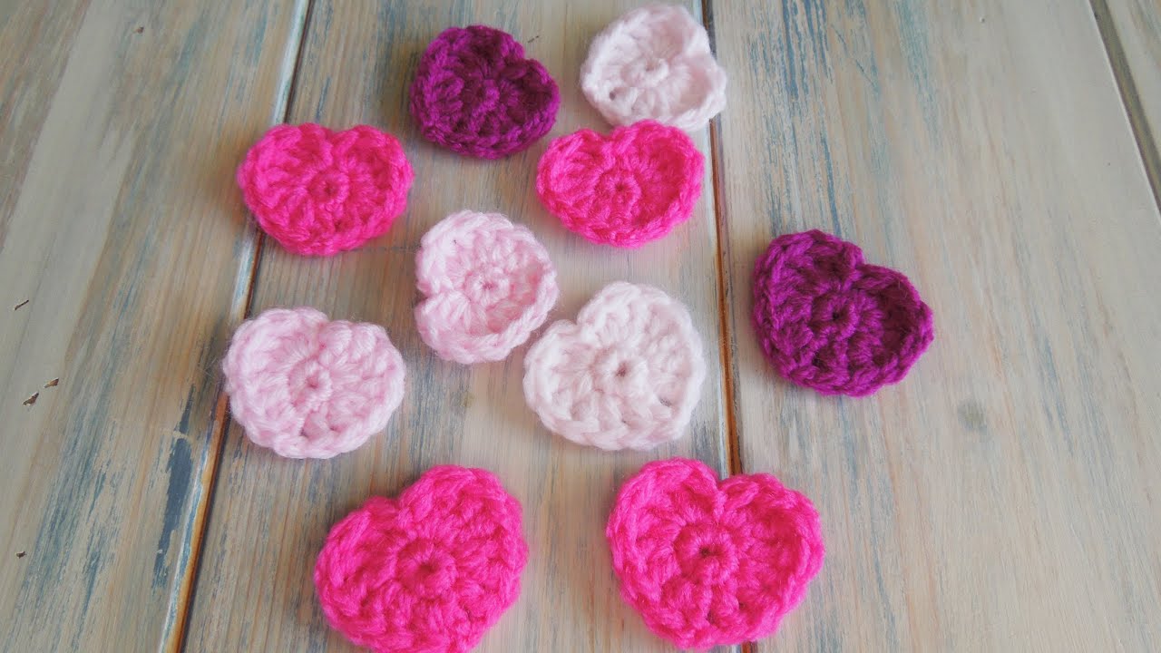 (crochet) How To Crochet a Simple Heart v2 no magic circle! YouTube