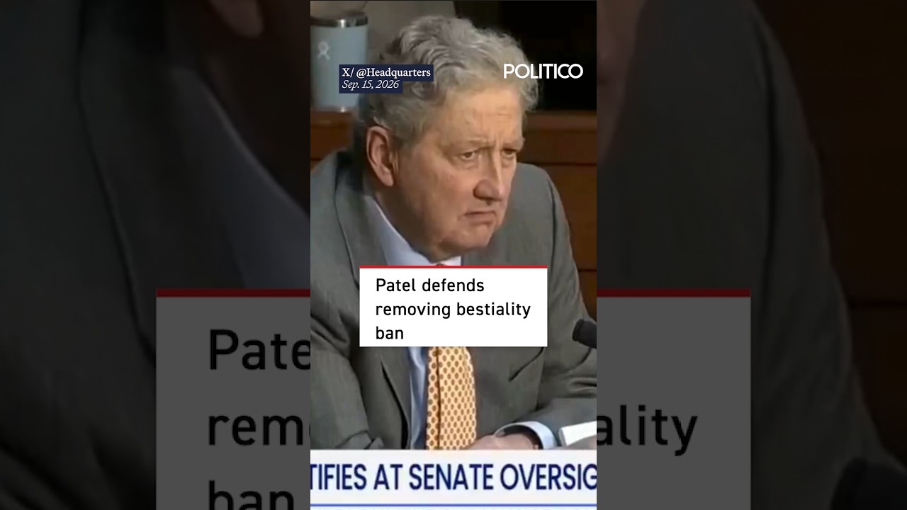 Patel defends removing bestiality ban