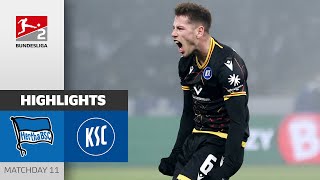 Late Jensen Shocks Berlin! | Hertha BSC — Karlsruher SC 2-2 | Highlights | MD 11 — Bundesliga 2