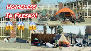 (HIA194) OMG! HOMELESS IN FRESNO CALIFORNIA (Our First Time Here)! ARE THERE LOTS OF HOMELESS HERE?