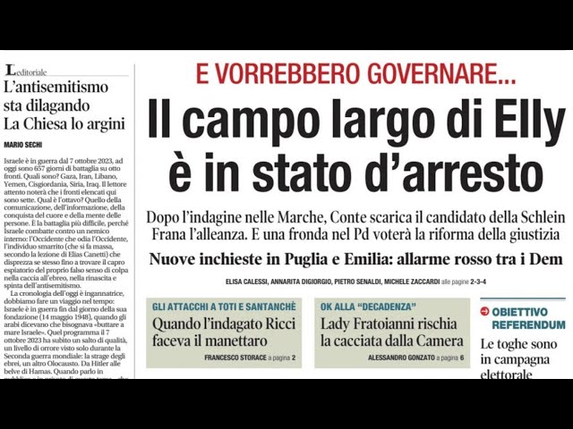 RASSEGNA STAMPA 24 LUGLIO 2025 QUOTIDIANI NAZIONALI ITALIANI  PRIME PAGINE DEI GIORNALI DI OGGI