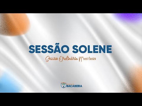 Sessão Ordinária Nº 001/2025 Sessão Ordinária Nº 001/2025