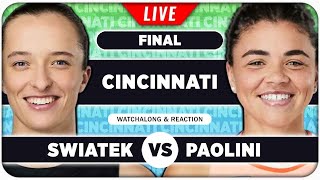 SWIATEK vs PAOLINI • WTA Cincinnati 2025 Final • LIVE Tennis Watchalong