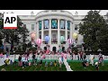 White House Easter egg roll draws huge crowd after storm-delayed start