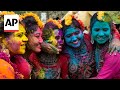 Holi festival celebrated with bursts of color across India