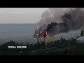 Fire rips through Odesa building after Russian missile strike  - 00:51 min - News - Video