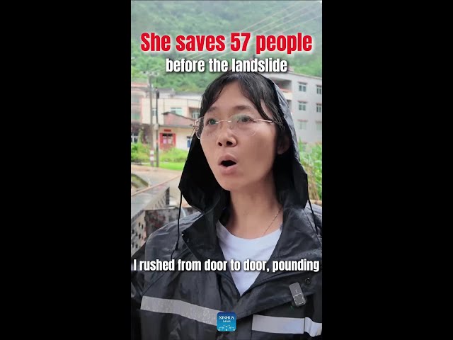 She saves 57 people before the landslide
