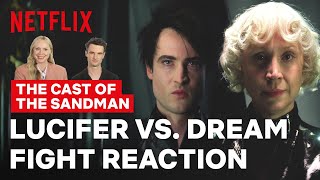 The Sandman's Tom Sturridge & Gwendoline Christie React to Dream vs. Lucifer Fight | Netflix