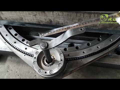 Precision spur gear slew drive loading test