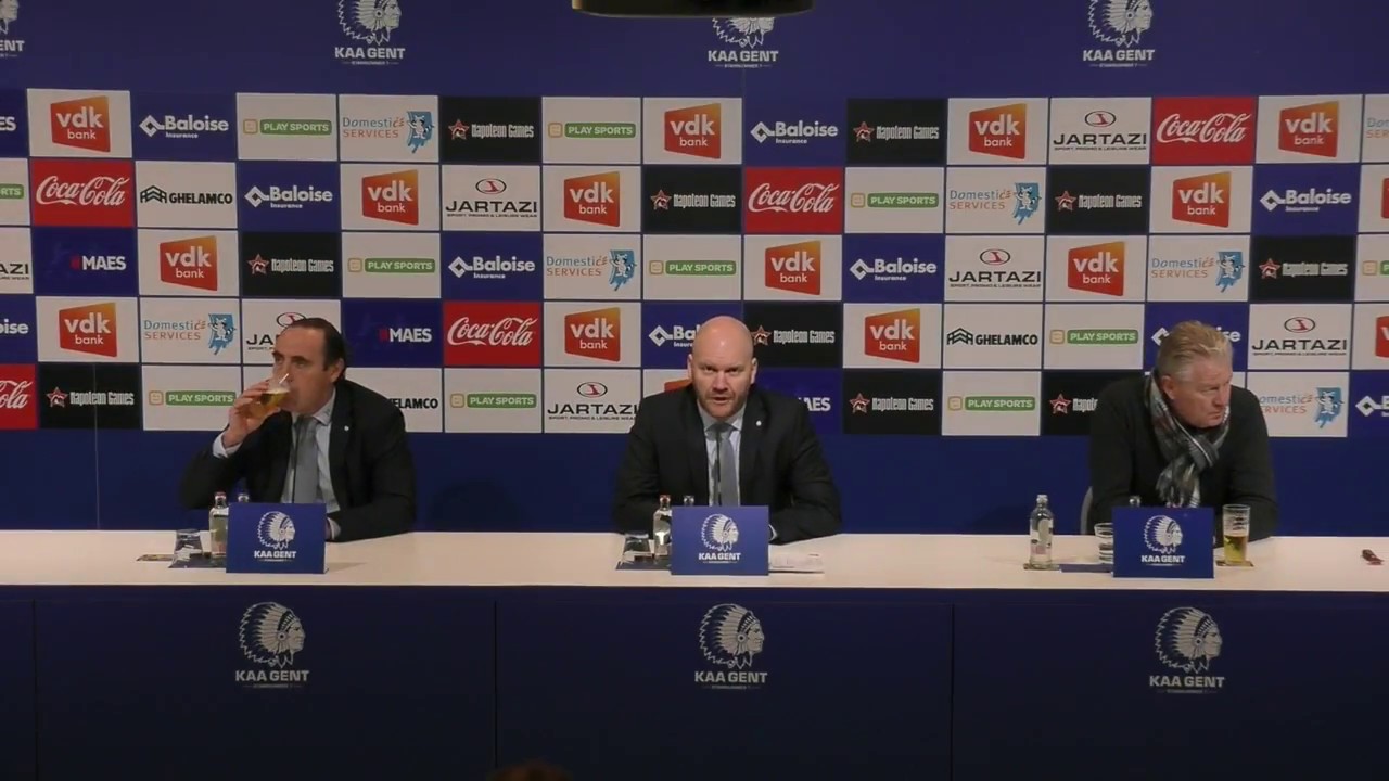 Persconferentie na KAA Gent - KSC Lokeren