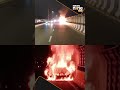 Car catches fire at Sagar pur flyover in New Delhi | News9  - 00:32 min - News - Video