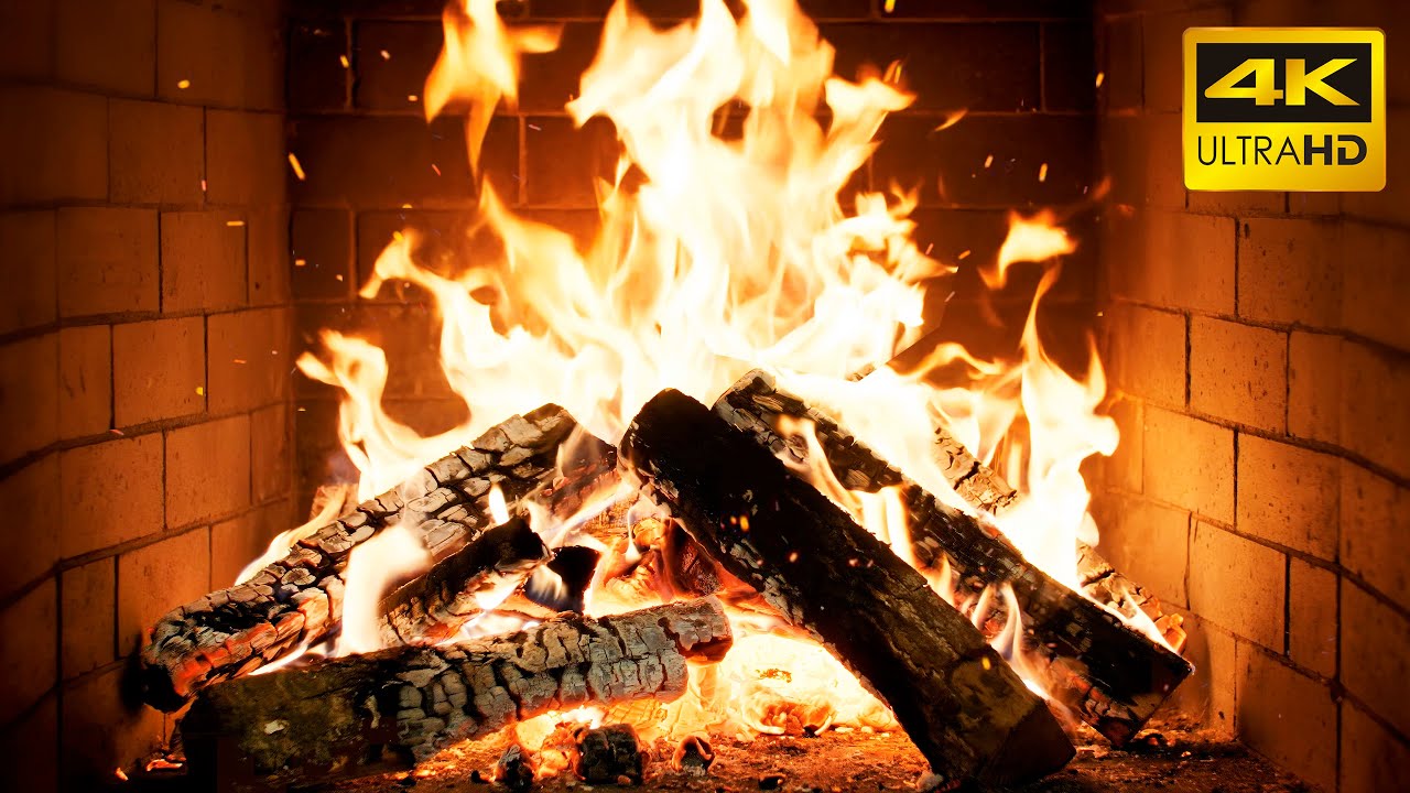 🔥 Deep Glow Fireplace with Crackling Wood and Soft Night Ambience for Gentle Holiday Atmosphere
