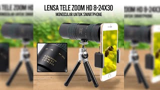 Pratinjau video produk APEXEL Lensa Kamera Smartphone Telephoto Zoom HD 8-24X30 Monocular - APL-8-24X30