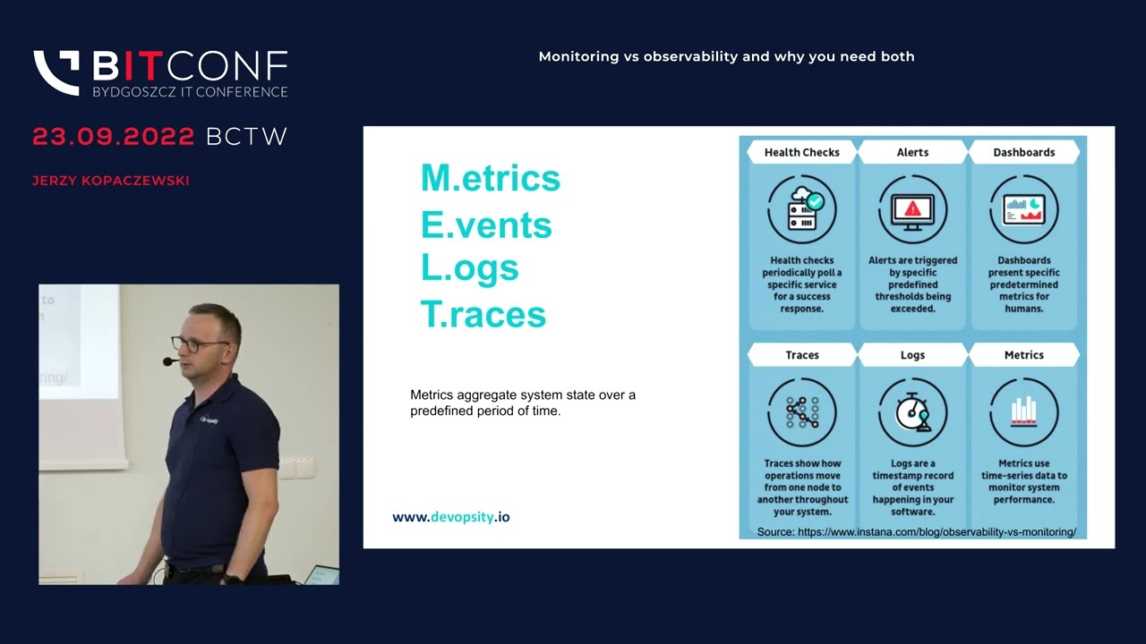 BITconf 2022 - [Jerzy Kopaczewski] Monitoring vs observability and why you need both.