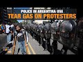 Police in Argentina Use Tear Gas on Protesters | News9