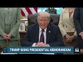 LIVE: Trump signs presidential memorandum | NBC News  - 47:30 min - News - Video